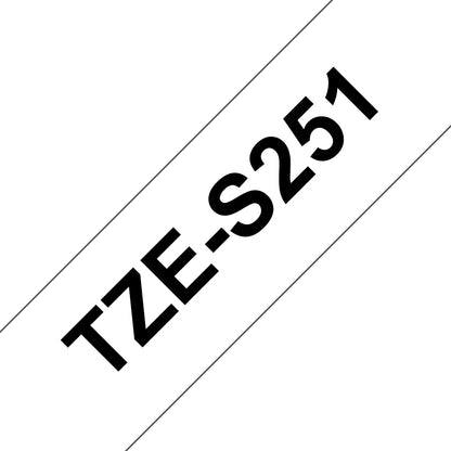Brother TZE-S251 DirectLabel black on white extra strong Laminat 24mm x 8m for Labels