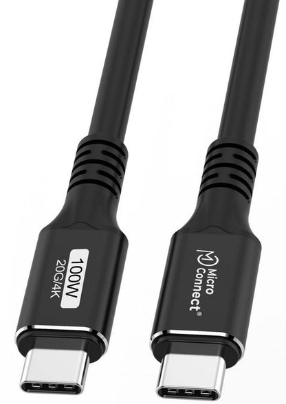Microconnect USB3.2CC3 USB cable USB 3.2 Gen 2x2 3 m USB C 100 W Black