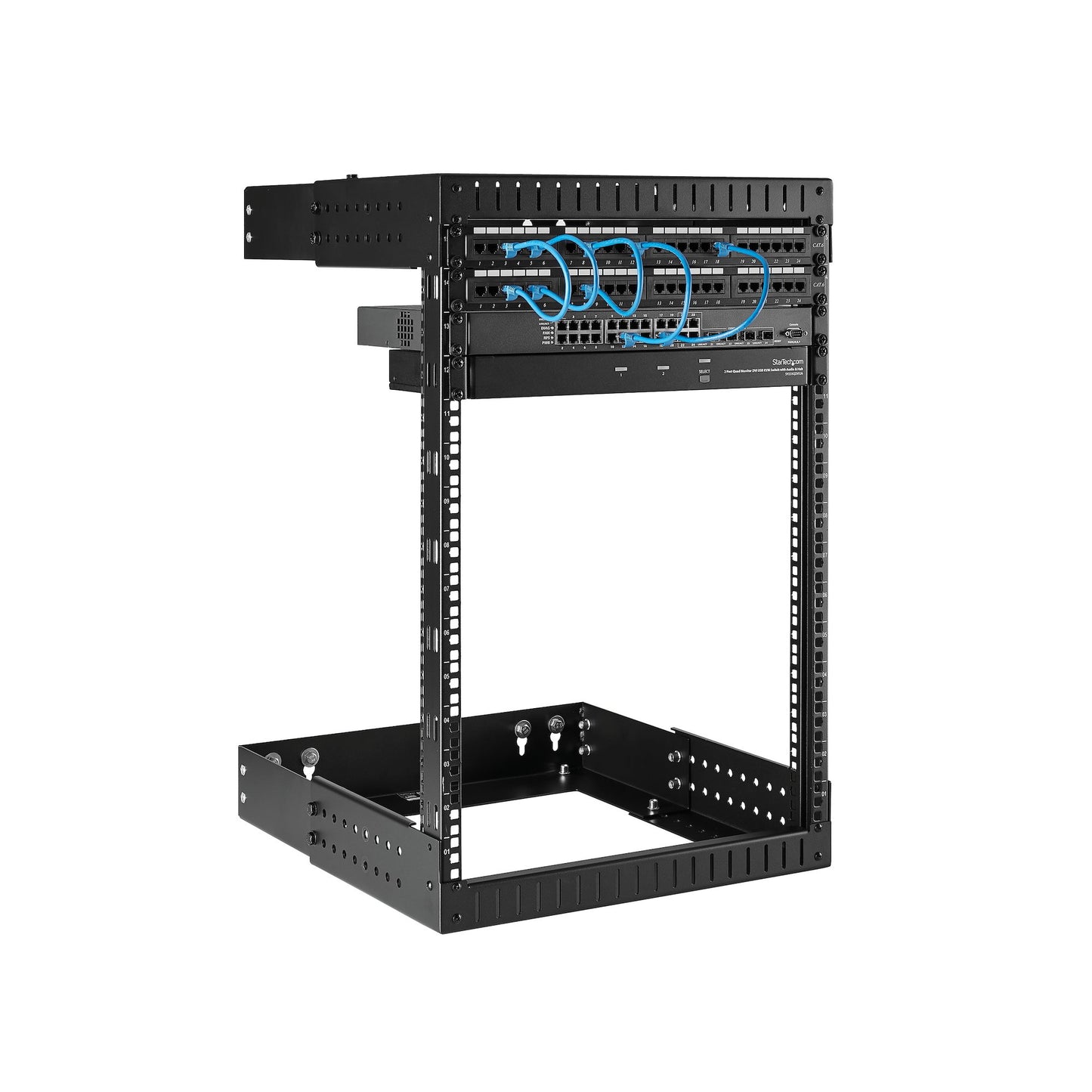 StarTech.com 2-Post 15U Heavy-Duty Wall Mount Network Rack, 19" Open Frame Server
