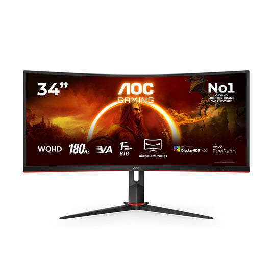 AOC G2 CU34G2XP 34" UWQHD VA 180Hz Curved Monitor