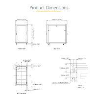 StarTech.com 18U Enterprise-Grade Flat Pack Server Rack Cabinet, 19in Enclosed