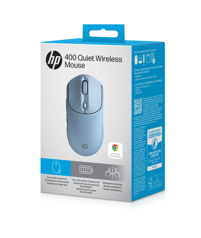 HP 400 Quiet Wireless Mouse (Blue)