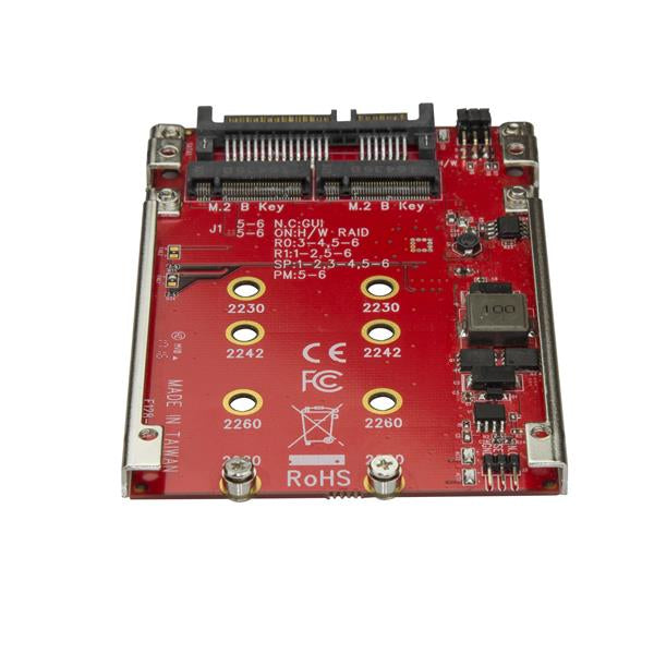 StarTech.com M.2 to SATA Adapter for M.2 SATA SSDs, Dual Slot M2 Drive Host Hub