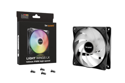 be quiet! LIGHT WINGS LX 120mm PWM high-speed Computer case Fan 12 cm Black 1 pc(s) Cooling