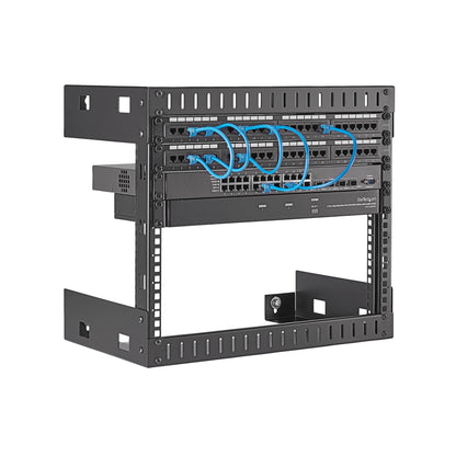 StarTech.com 2-Post 8U Heavy-Duty Wall-Mount Network Rack, 19" Open Frame Server