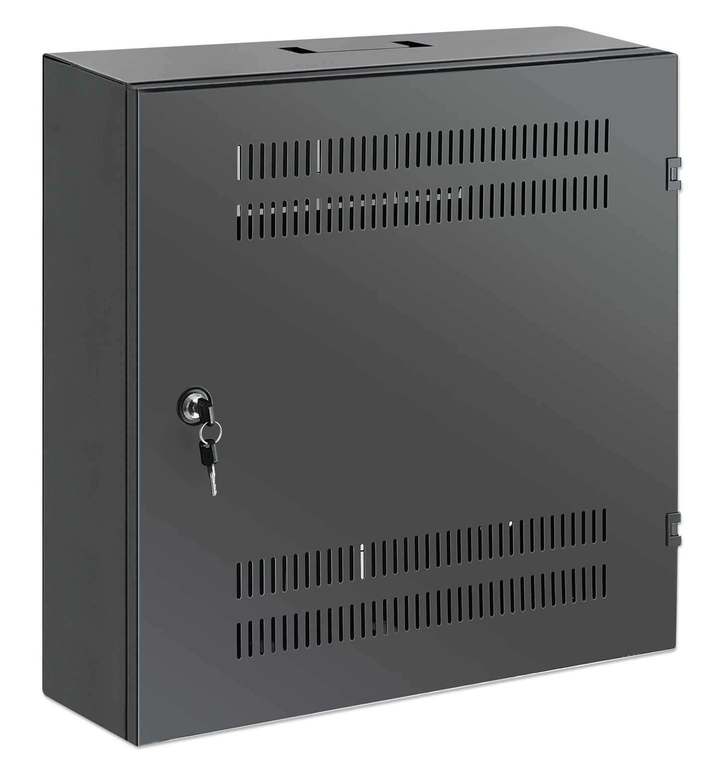 Intellinet Low-Profile 19" Wall Mount Cabinet with 4U Horizontal and 2U Vertical Rack (Black)