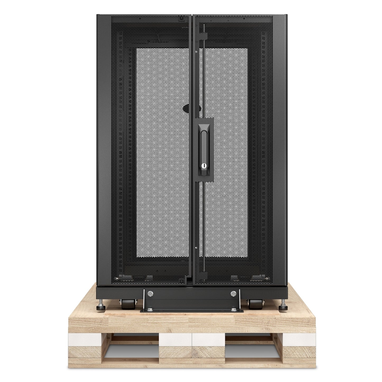 APC NetShelter SX, Server Rack Enclosure, 18U, Shock Packaging, Black, 925H x 600W x