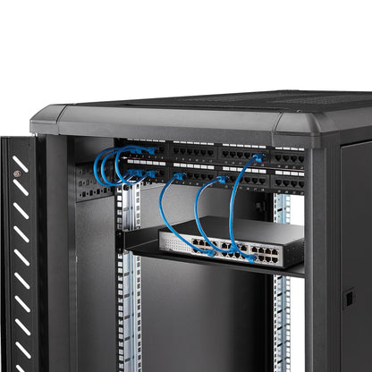 StarTech.com 1U Fixed Server Rack Mount Shelf - 10in Deep Steel Universal Cantilever