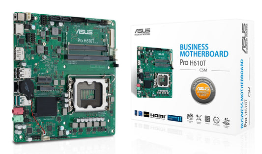 ASUS PRO H610T-CSM Intel H610 LGA 1700 Thin Mini ITX Motherboard