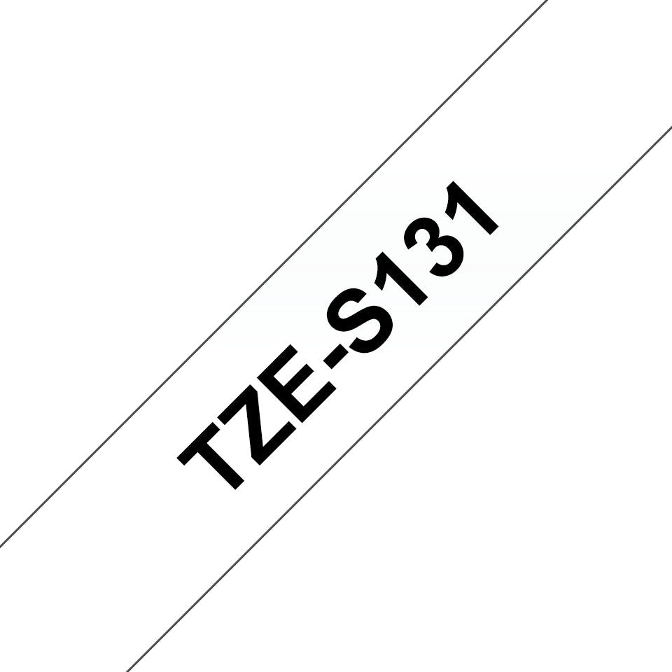 Brother TZE-S131 DirectLabel black on Transparent extra strong 12mm x 8m for Brother Labels