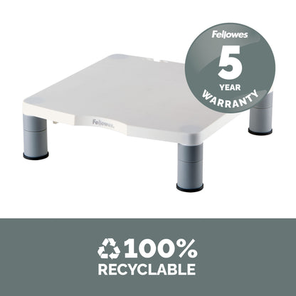 Fellowes Computer Monitor Stand with 3 Height Adjustments - Standard Monitor Riser Mount (91712)