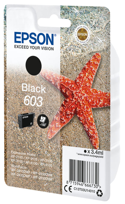 Epson C13T03U14010/603 Black Ink Cartridge (150 pages, Epson XP 2100)