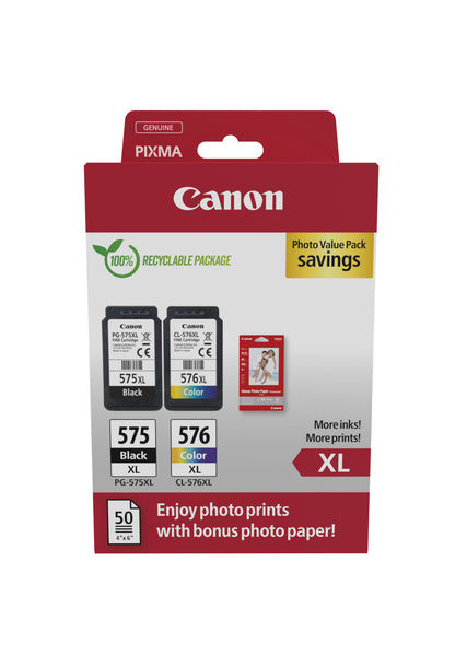 Canon 5437C006/PG-575XL+CL-576XL Black Ink Cartridge (Canon Pixma TS 3550 i)
