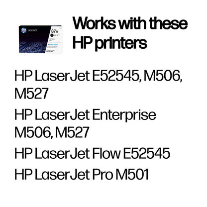 HP CF287A/87A Toner Cartridge (9K pages, HP LaserJet M 506)