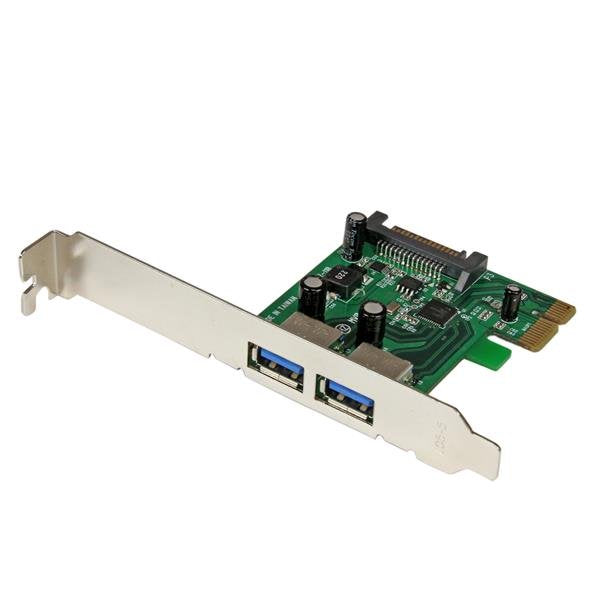 StarTech.com 2 Port PCI Express PCIe SuperSpeed (5Gbps) USB 3.0 Card Adapter with Hub (USB3S24)