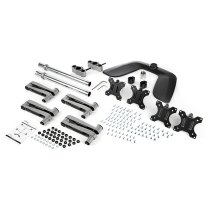 StarTech.com Desktop Quad Monitor Stand - Ergonomic VESA 4 Monitor Arm (2x2) up to Mount