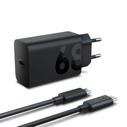 Lenovo 68W USB-C Wall Charger Tablet, Universal Black AC Indoor