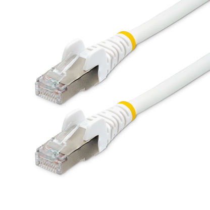 StarTech.com 5m CAT6a Ethernet Cable - White - Low Smoke Zero Halogen (LSZH) - 10GbE
