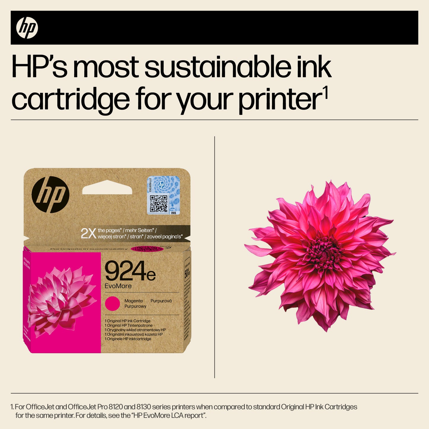 HP 4K0U8NE/924E Magenta Ink Cartridge (800 pages)