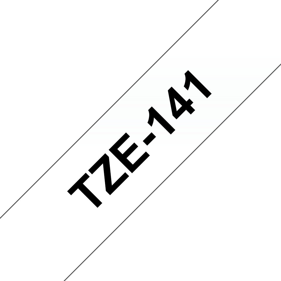 Brother TZE-141 DirectLabel black on Transparent Laminat 18mm x 8m for Brother Labels