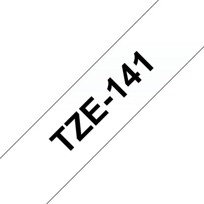 Brother TZE-141 DirectLabel black on Transparent Laminat 18mm x 8m for Brother Labels