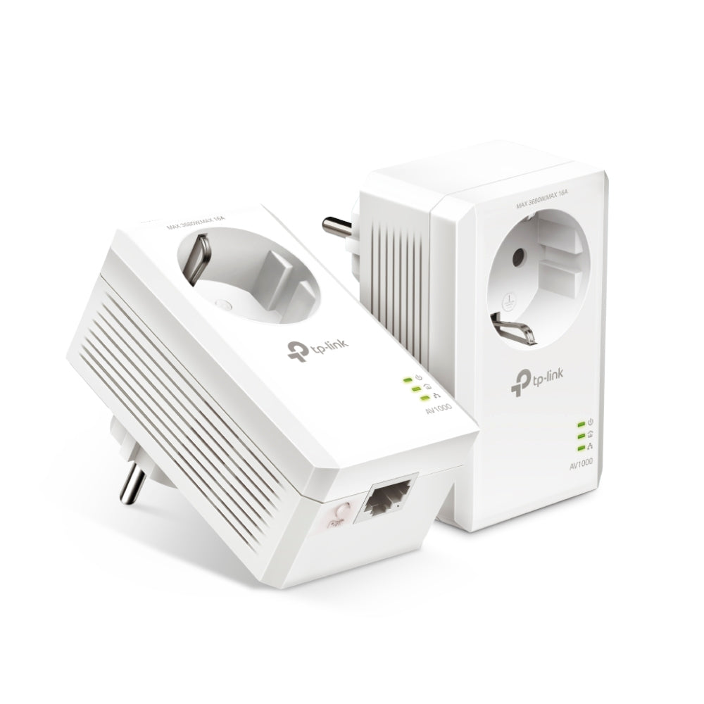 TP-LINK AV1000 Gigabit Passthrough Powerline Starter Kit Network Adapter