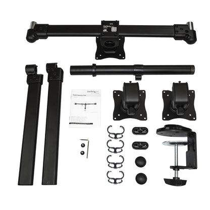 StarTech.com Desk Mount Triple Monitor Arm - Ergonomic VESA 3 Monitor Mount up to