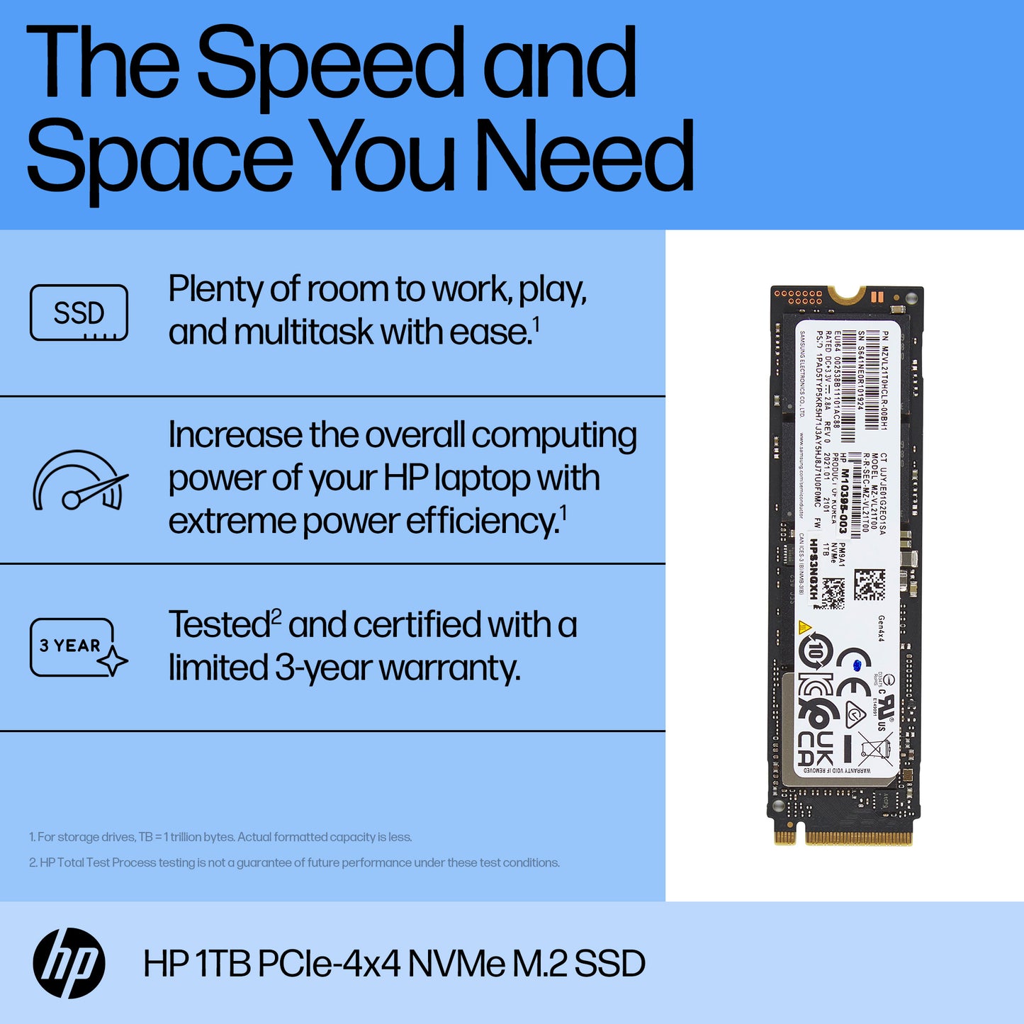 HP AL0M9AA 1TB M.2 NVMe PCIe Gen4 SSD
