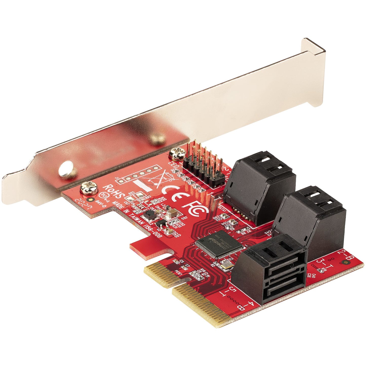 StarTech.com SATA PCIe Card - 6 Port PCIe SATA Expansion Card - 6Gbps - Low/Full Hub