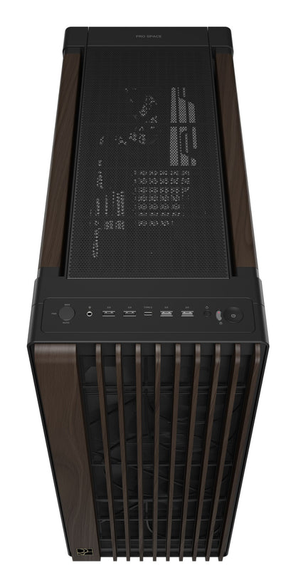 ASUS ProArt PA602 Wood Edition Modern Black - Tempered Glass Panel Midi Tower Black PC Case