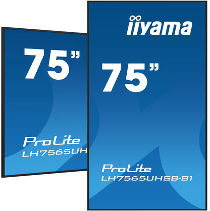 iiyama LH7565UHSB-B1 Signage Display Kiosk design 4K UHD IPS Monitor