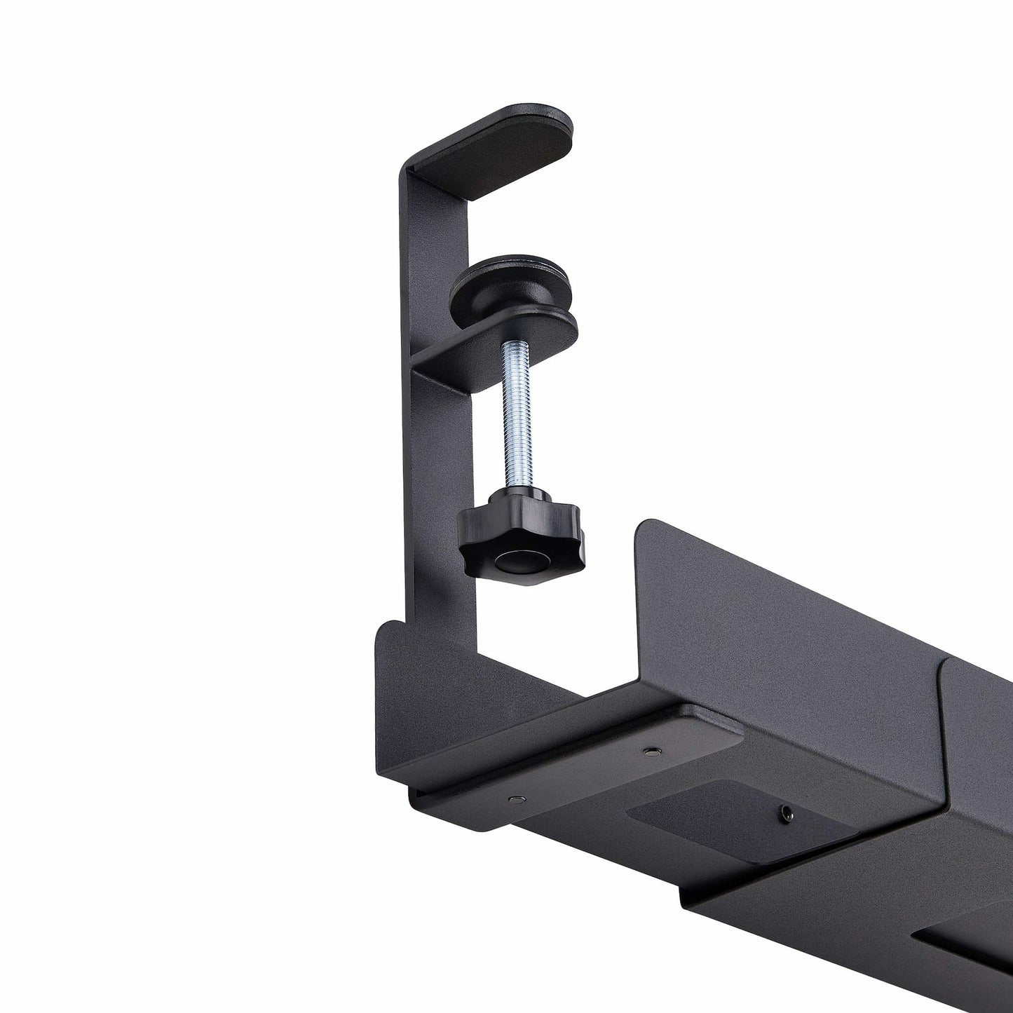 StarTech.com Under Desk Cable Management Tray, Length Adjustable Cable Organizer (Black)