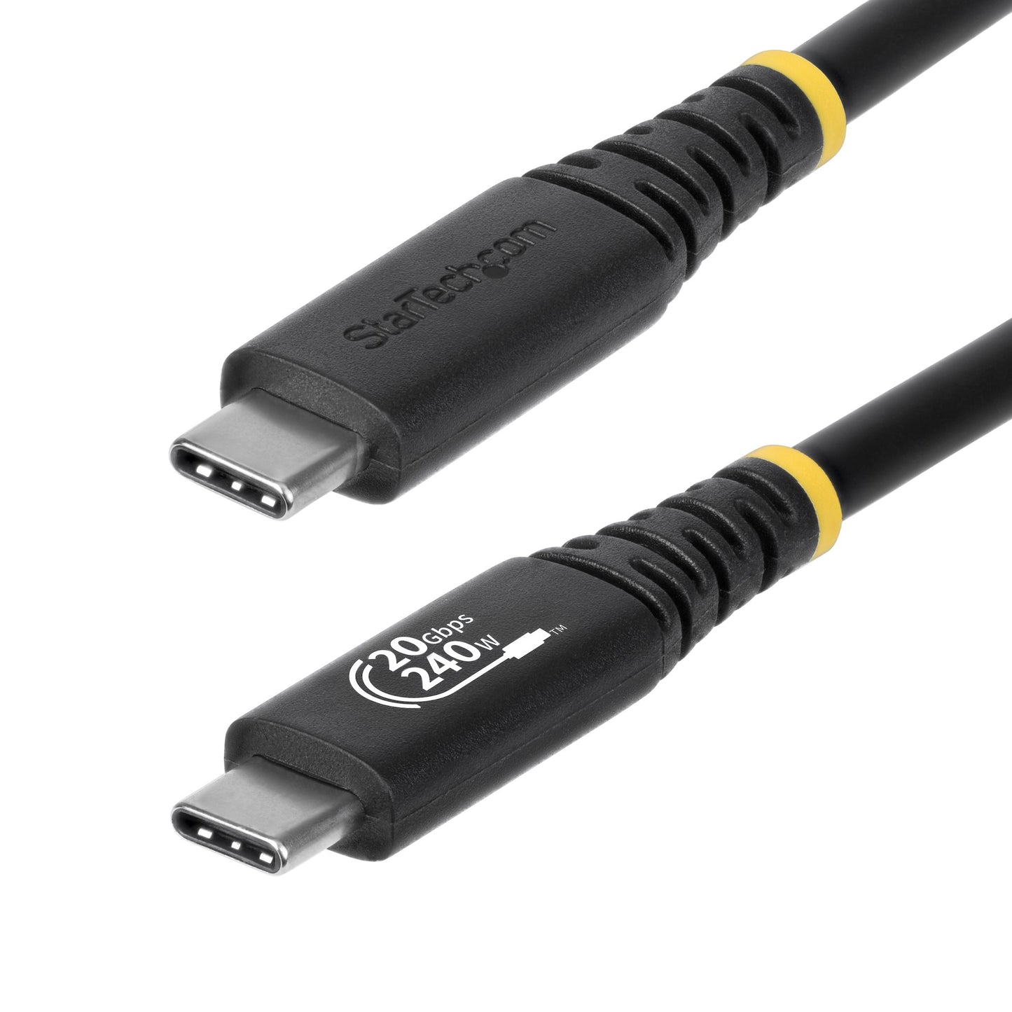 StarTech.com 2m (6ft) USB4 Cable, 20Gbps, USB-IF Certified USB-C Cable, 240W PD EPR