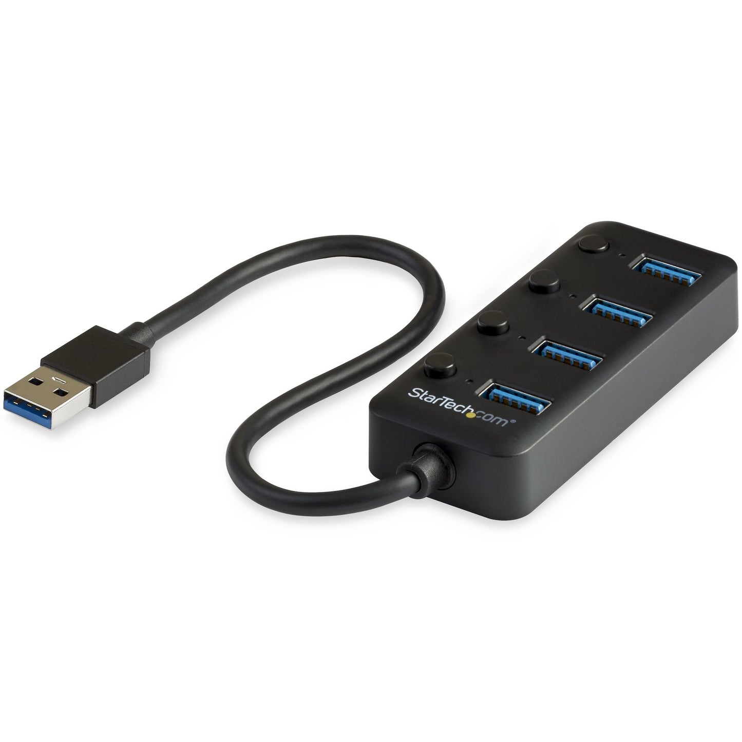 StarTech.com 4 Port Bus Powered USB Hub with Individual On/Off Switches, USB 3.0