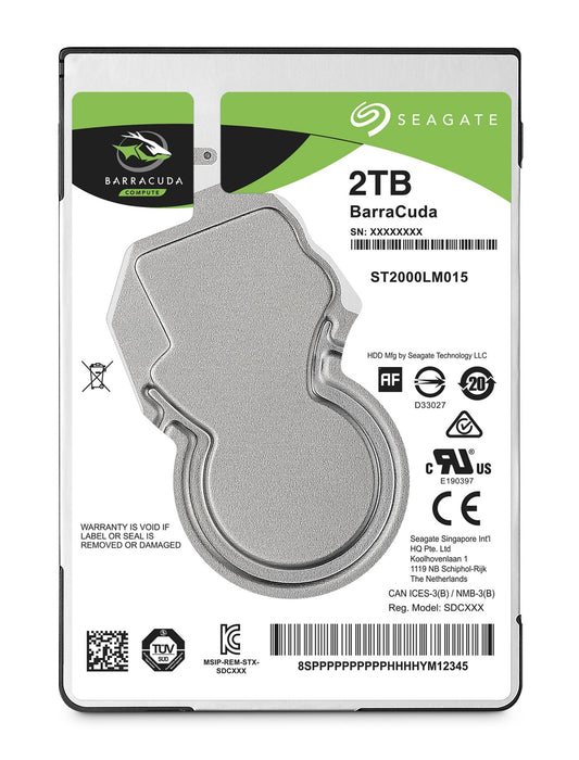 Seagate Barracuda 2TB 2.5" SATA 5400 RPM HDD