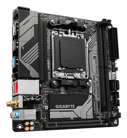 Gigabyte A620I AX Motherboard - Supports AMD Ryzen 8000 CPUs, 5+2+1 Phases Digital