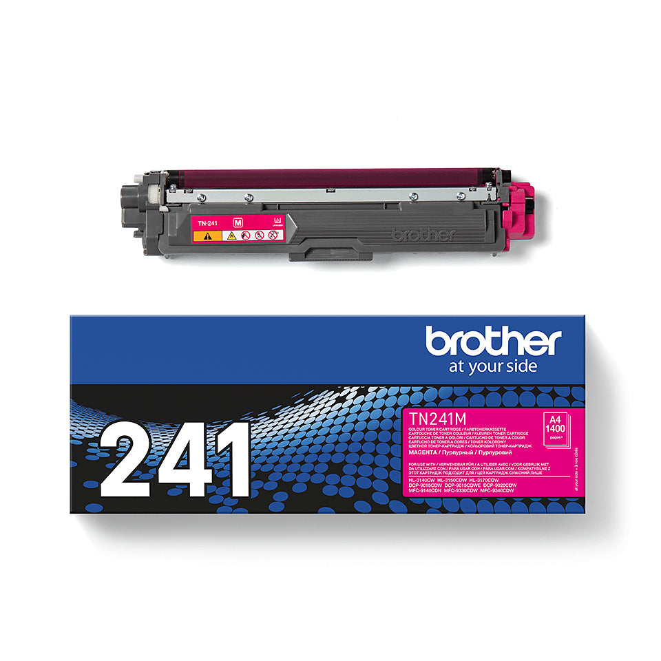Brother TN-241M Magenta Toner Cartridge (1.4K pages, Brother HL-3140)
