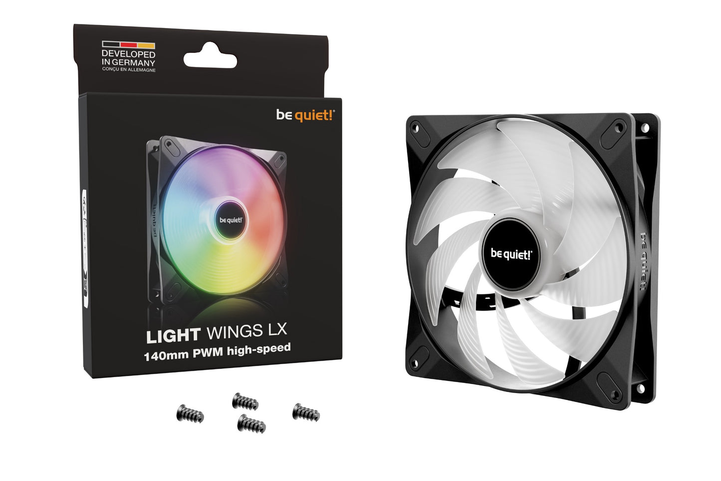 be quiet! LIGHT WINGS LX 140mm PWM high-speed Computer case Fan 14 cm Black 1 pc(s) Cooling