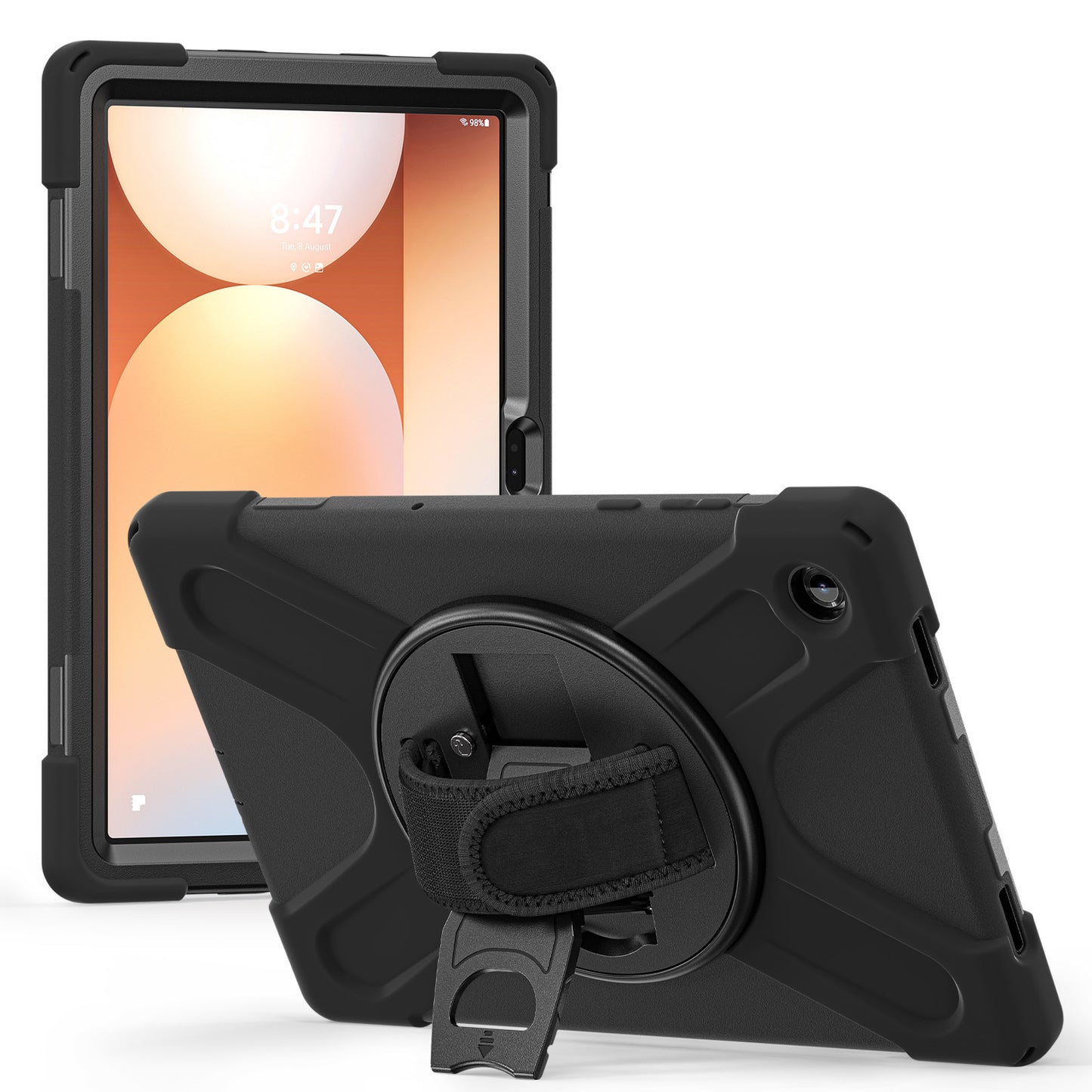 Techair TAXSGA044H Samsung Tab A11+ military grade drop protection rugged case with Laptop Bag