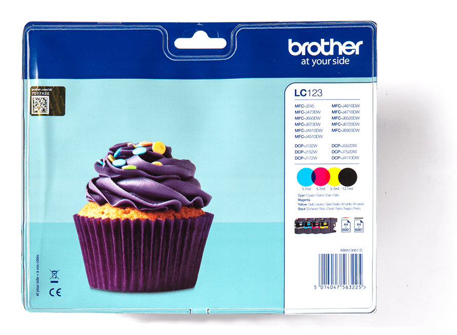 Brother LC-123VALBPDR Ink Cartridge (600 pages)