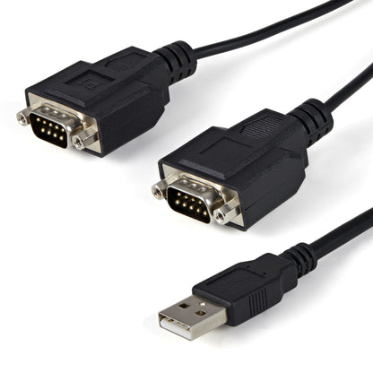 StarTech.com 6ft (1.8m) 2-Port FTDI USB to Serial RS232 Adapter Cable with COM