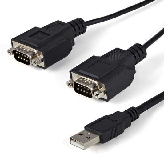 StarTech.com 6ft (1.8m) 2-Port FTDI USB to Serial RS232 Adapter Cable with COM