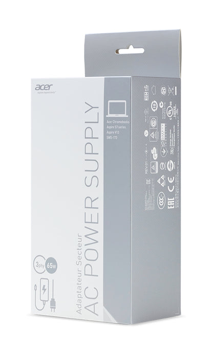 Acer AC Adapter 65W power adapter/inverter Indoor Black Charger