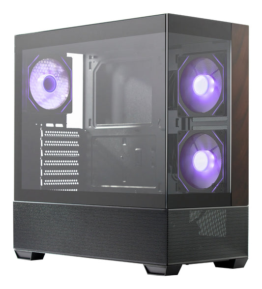 Cooler Master Elite 690 Wood Midi Tower Black PC Case
