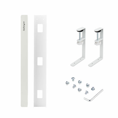 StarTech.com Under Desk Cable Management Tray, Length Adjustable Cable Organizer (White)
