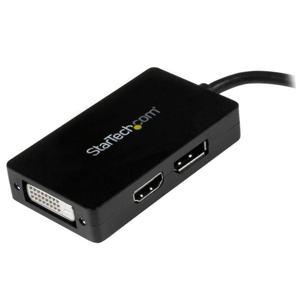 StarTech.com Travel A/V adapter: 3-in-1 Mini DisplayPort to DisplayPort DVI or HDMI Cable