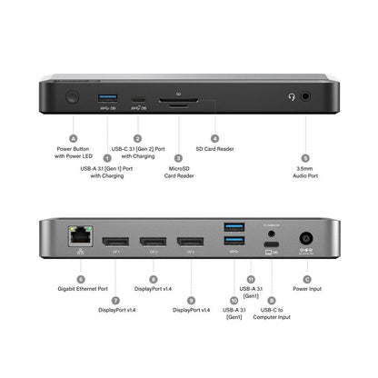 ALOGIC DX3 Display Universal USB-C Docking Station 100W