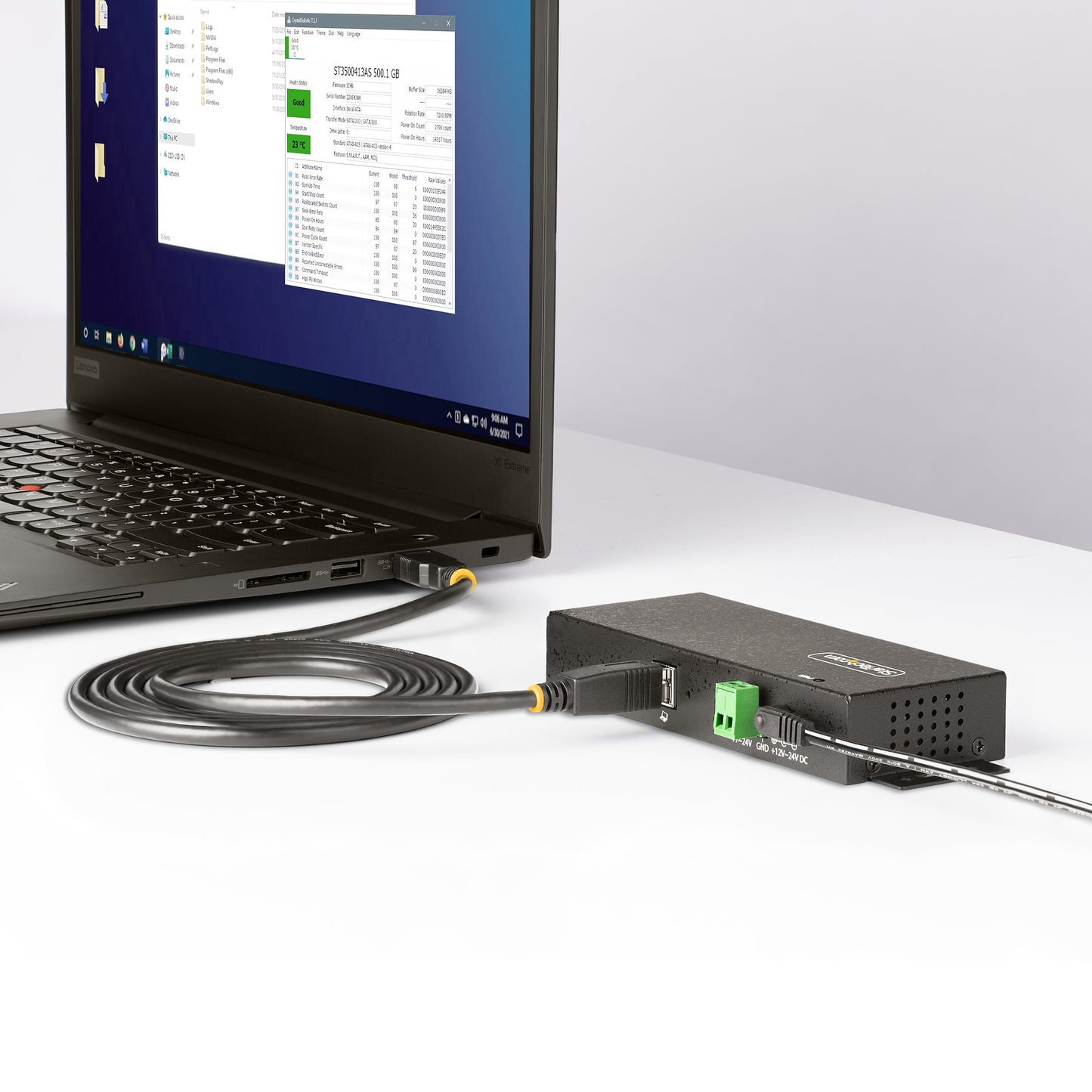 StarTech.com 7-Port Managed USB Hub with 7x USB-A, Heavy Duty with Metal Industrial