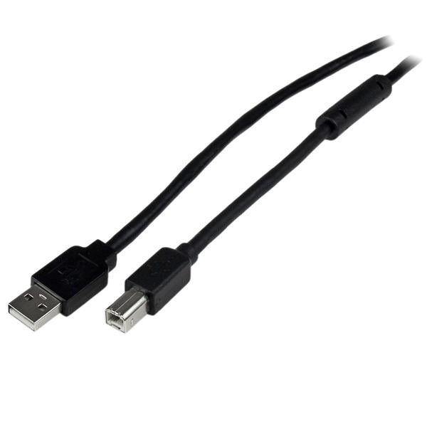 StarTech.com 65ft (20m) Active USB 2.0 A to B Cable, Long USB Cable, USB Printer