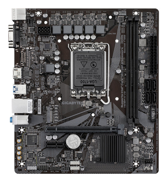 Gigabyte H610M H V2 Motherboard - Supports Intel Core 14th CPUs, 4+1+1 Hybrid